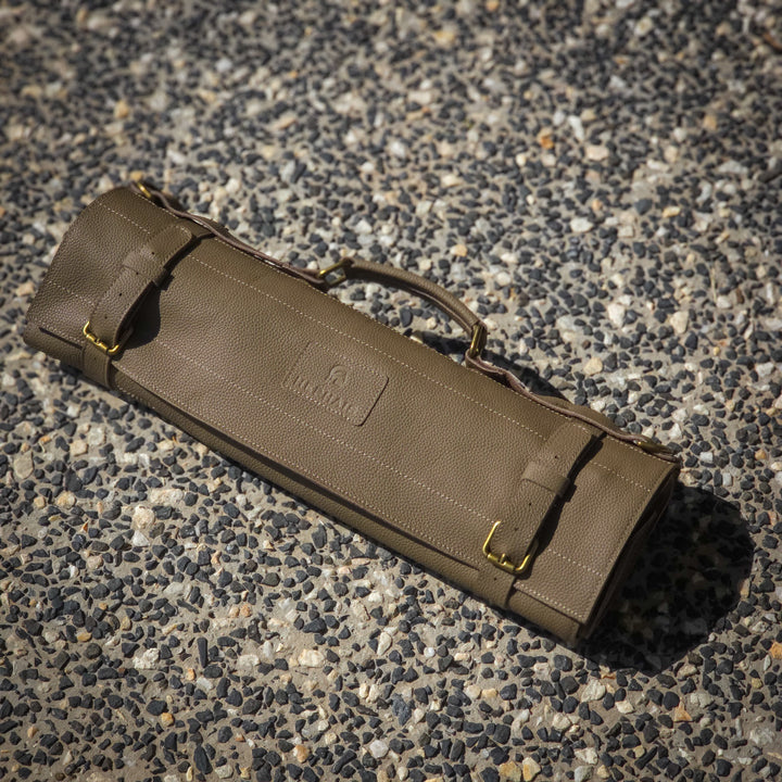 Leather Knife Roll Bag — 10 Pockets HEPHAIS