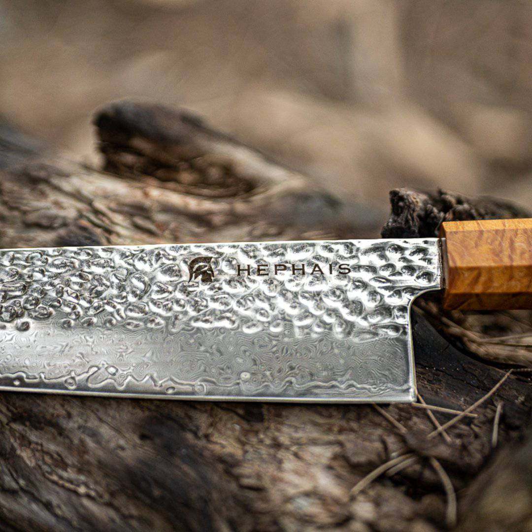 Kitchen Knives - Aurora Damascus Steel Chef Knife 220mm - HEPHAIS