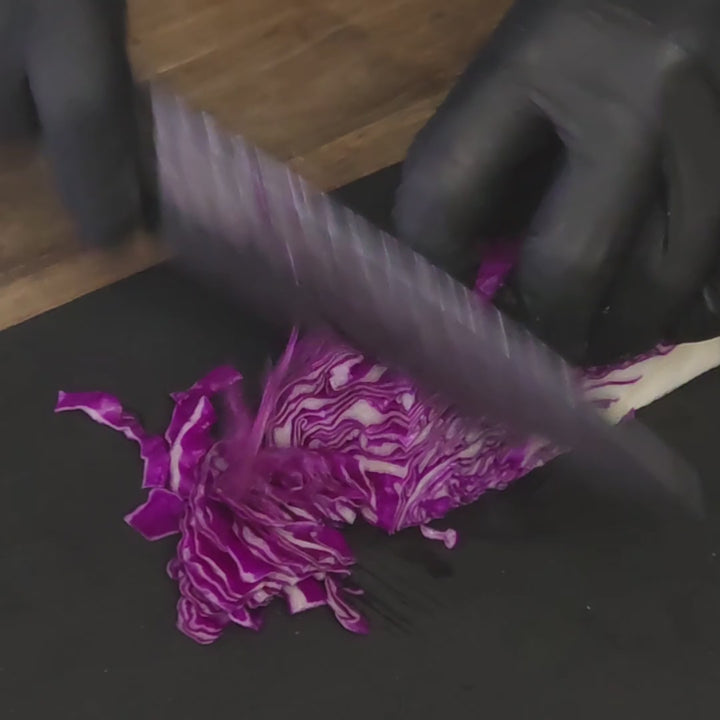 Perseus chef knife slicing