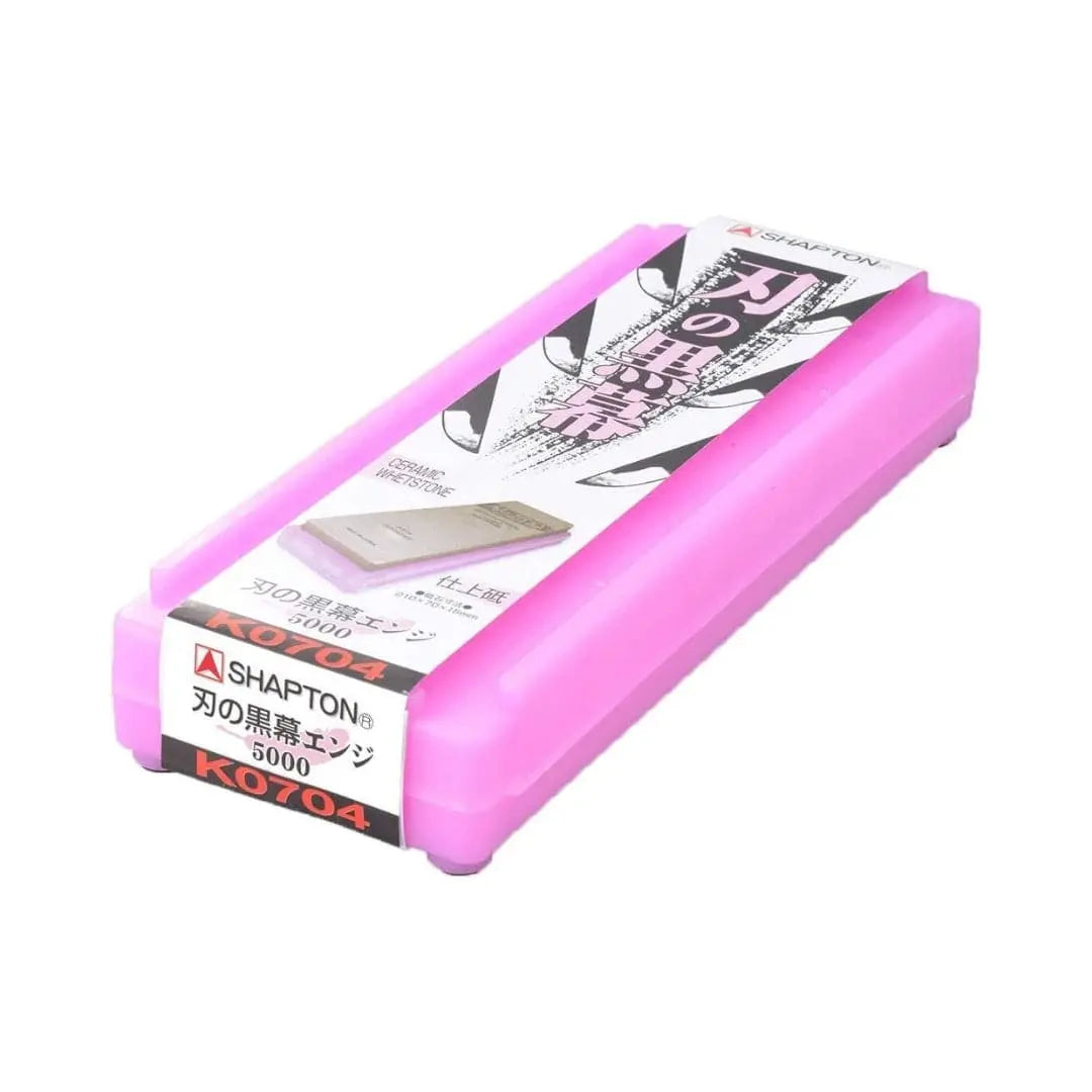 Sharpening Stones - SHAPTON Ceramic Knife Sharpening Stone - Pink #5000 - HEPHAIS