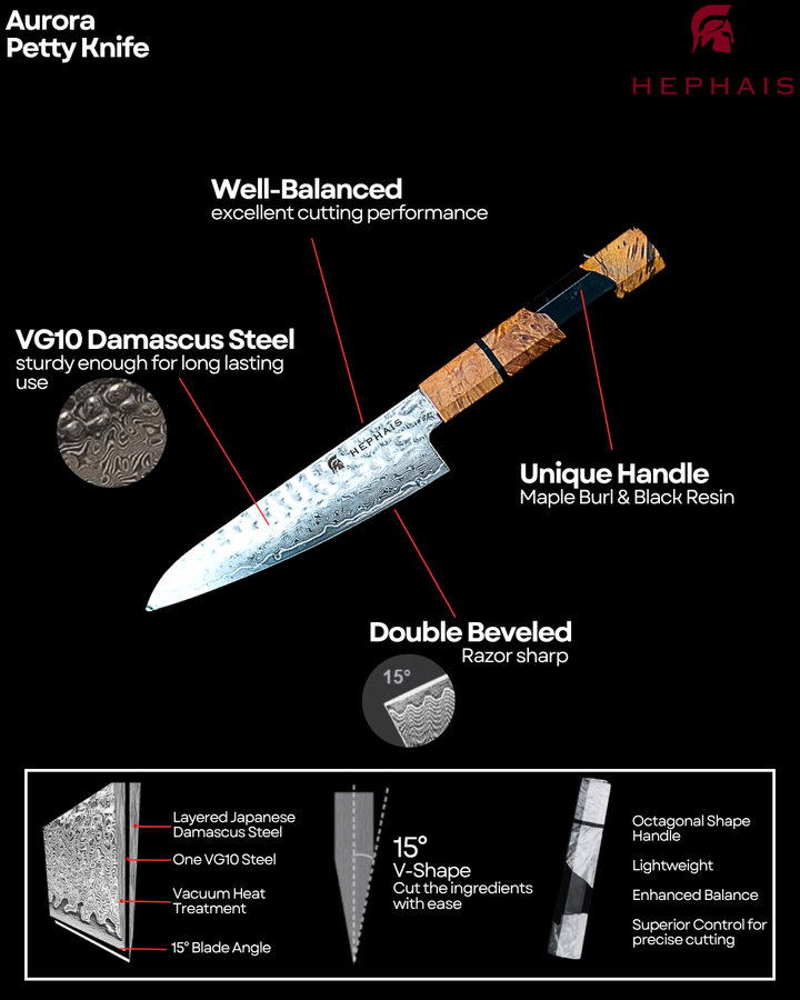 AURORA | Damascus Petty Knife