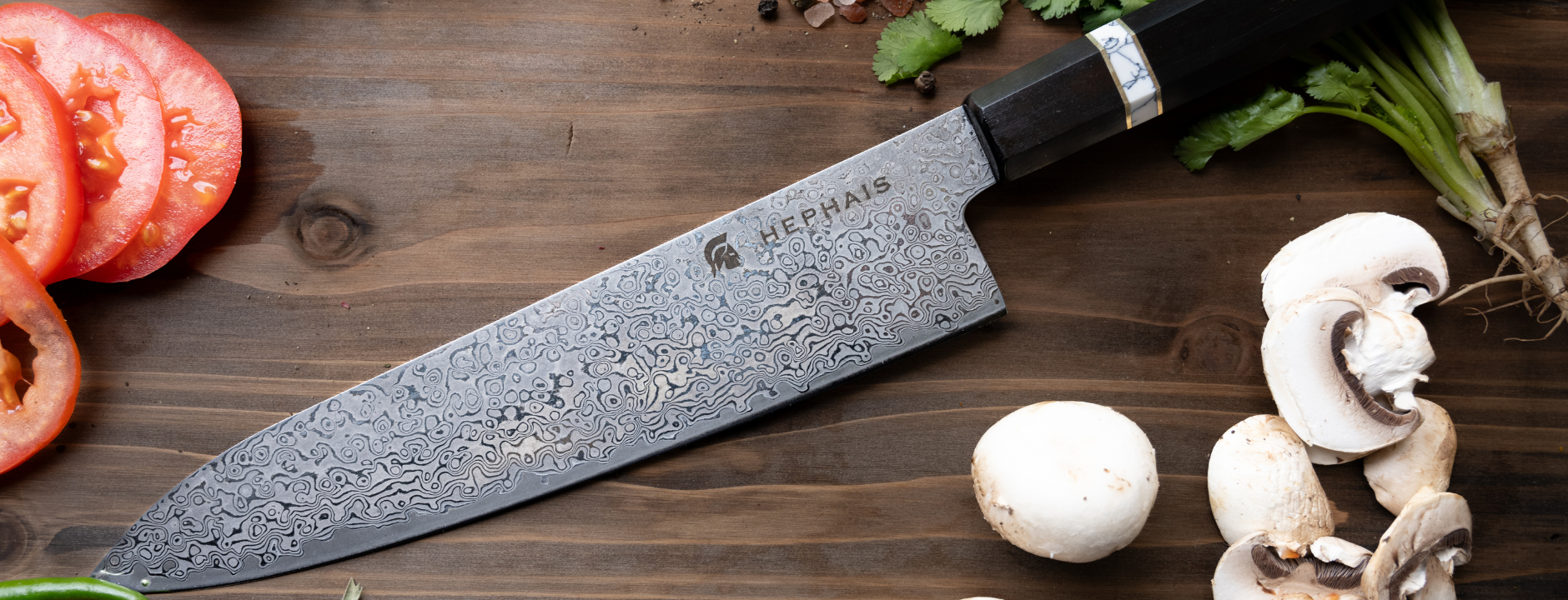 Damascus Steel Knives - Knox Chef Knife