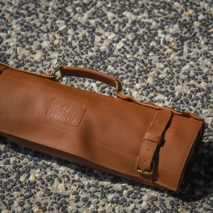 Leather Knife Roll Bag — 10 Pockets HEPHAIS