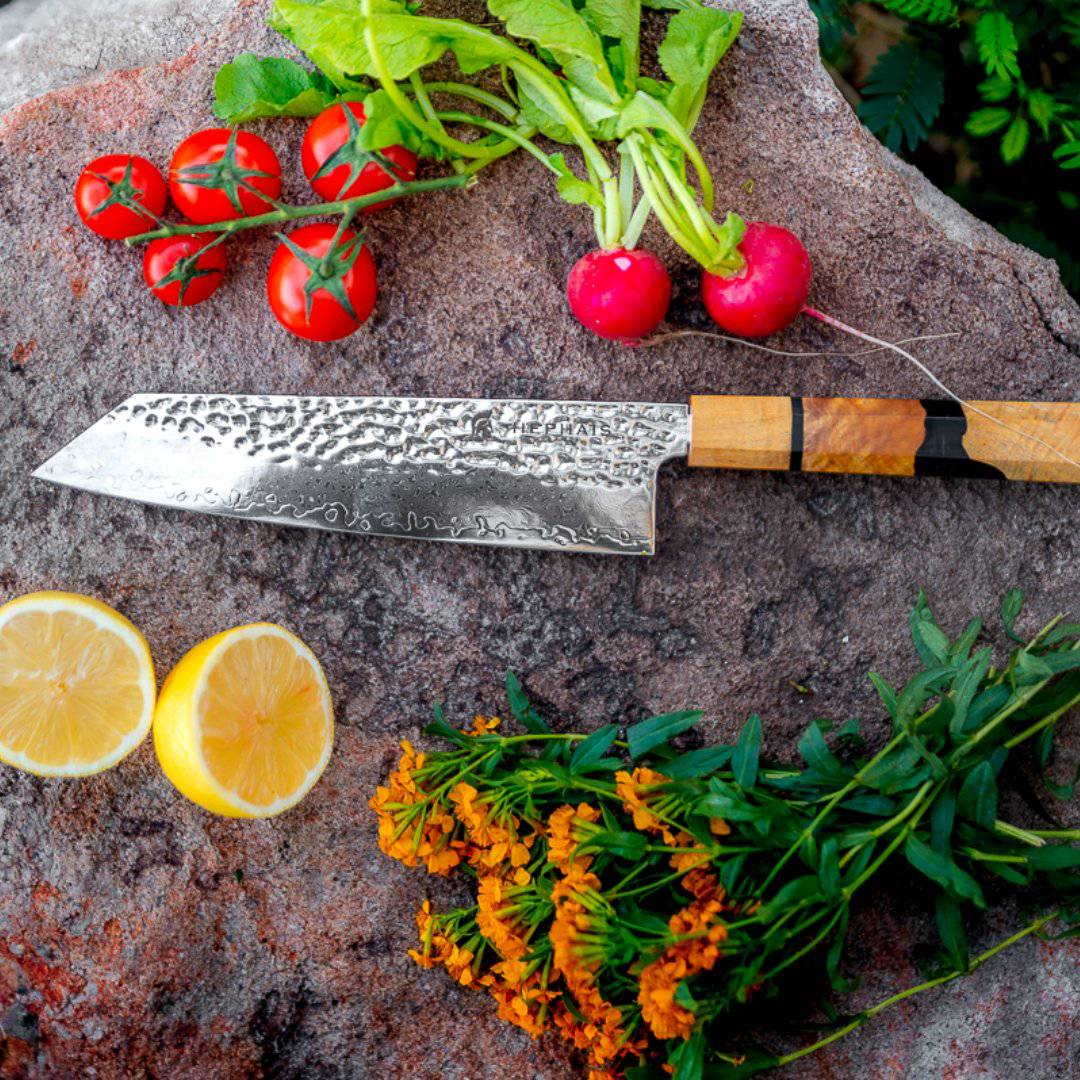 Kitchen Knives - Aurora Damascus Steel VG-10 Kiritsuke Chef Knife 200mm - HEPHAIS