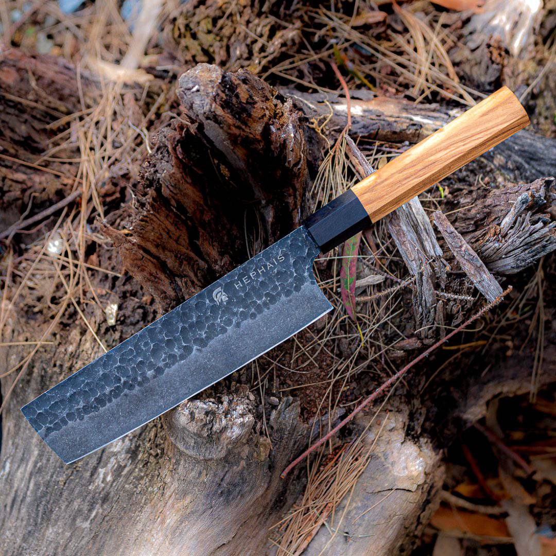 Kitchen Knives - Perseus 440c Nakiri Knife 180mm - HEPHAIS