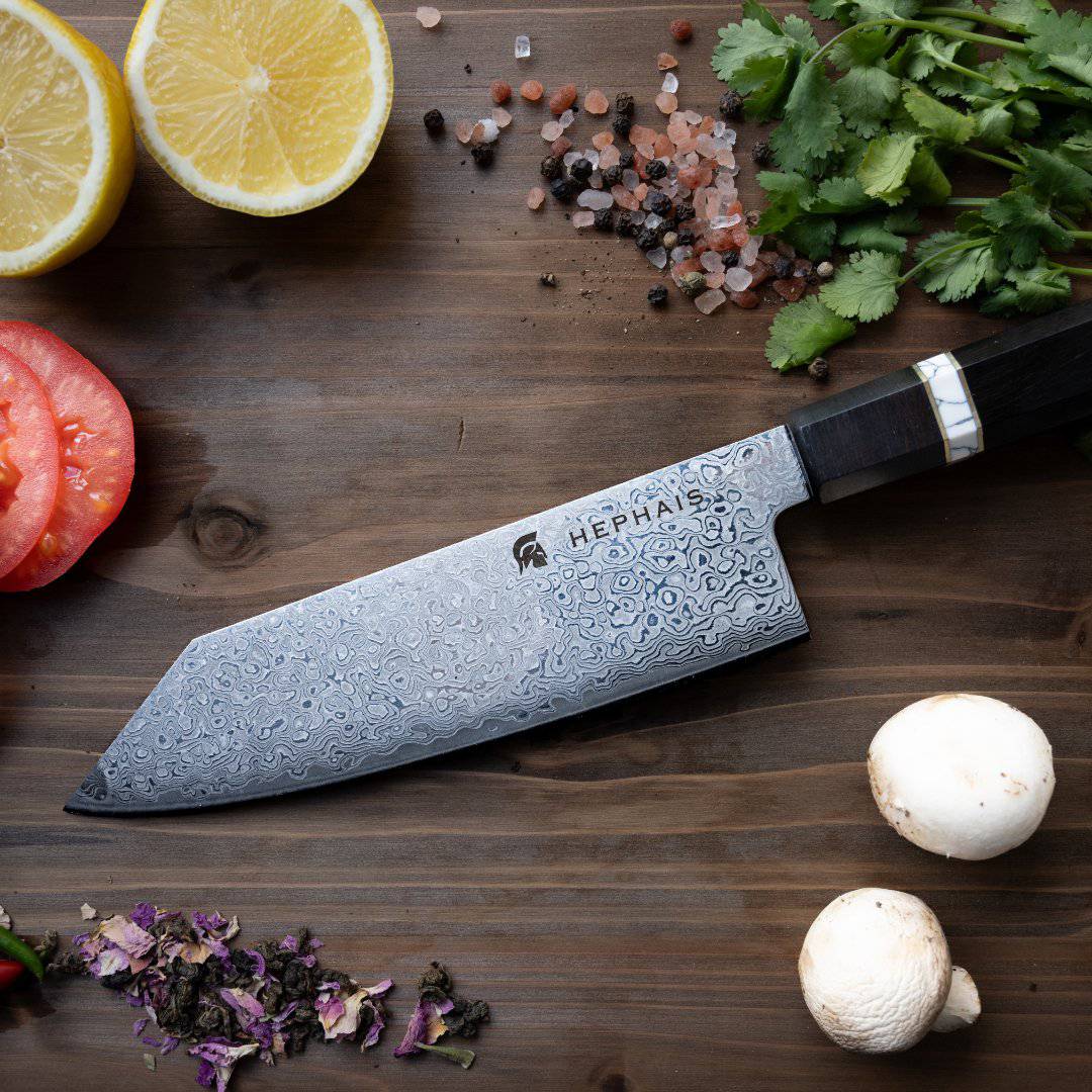 Kitchen Knives - Knox - Damascus Steel Kiritsuke Knife - HEPHAIS